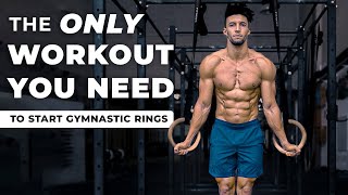 Gymnastic Rings Workout for Beginners Strength amp Muscle Builder [upl. by Adlesirk430]