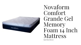 Novaform Comfort Grande Gel Memory Foam 14 Inch Mattress Unboxing [upl. by Yonatan]