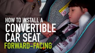 Convertible car seat installation Forwardfacing [upl. by Armallas]