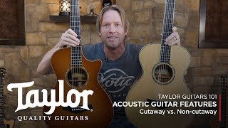 Acoustic Guitar Features  Cutaway vs Noncutaway Guitars [upl. by Morgana]