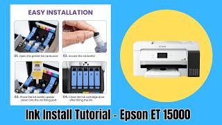 Epson ET 15000  Ink Install Tutorial  502 Epson Ink [upl. by Giliane592]