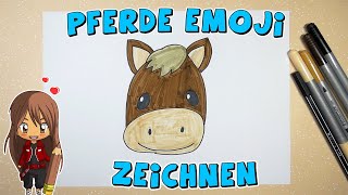 Pferde Emoji einfach malen für Kinder  ab 6 Jahren  Malen mit Evi  deutsch [upl. by Kamaria552]