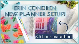 Erin Condren New Planner Setup MARATHON Frankenplanning Setting Up 7x9 Compact Vertical LifePlanner [upl. by Iadahs]