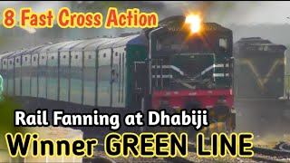 8 Fast Cross  Rail Fanning at Dhabiji Railway Station  Green Line Win [upl. by Dulce536]