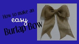 How To Make An Easy Bow For Wreaths amp Home Decor [upl. by Margi]