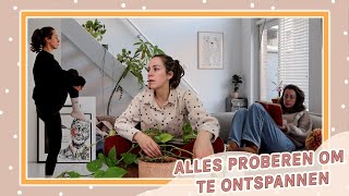 Schilderen yoga en uitgebreid koken  alles proberen om te ontspannen 🧘‍♀️  Vlog 501 [upl. by Shaina]