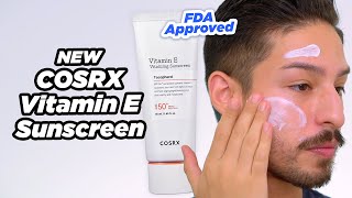 NEW COSRX Vitamin E Vitalizing Sunscreen SPF 50  Review  Wear Test [upl. by Dreeda]