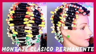 MONTAJE CLÁSICO DE PERMANENTE EN PELO CORTO 🎀 sandranewlook [upl. by Yrelbmik188]