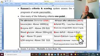 Pancreatic Disorders in English 2  Acute Pancreatitis  part 2  Ransons Criteria  Dr Wahdan [upl. by Alrzc448]