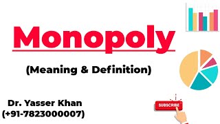 Monopoly  Meaning Of Monopoly  Economics  Microeconomics  UGC  CUET  UPSC  Market [upl. by Ahtnahc482]