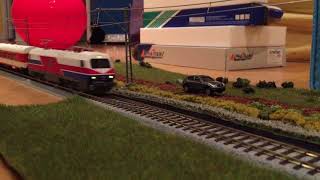 Hellas Sprinter sprinting HO Scale 187 OSE Greece train [upl. by Flss]