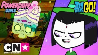 🎃 Haideți tineri titani  Fetițele Powerpuff  Bântuiți de Halloween  Cartoon Network [upl. by Luke879]