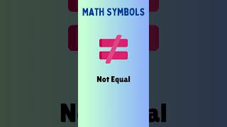 quotQuick Guide to Math Symbols Expand Your Knowledgequot mathsymbols shorts vocabularyimprove [upl. by Orit]