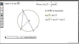 Proving Case 1 of Inscribed Angle Theorem [upl. by Aitnecserc]