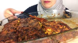 ASMR 4K CHEESE LASAGNE PASTA CRISPY SOFT EATING SOUNDSASMR NOOR [upl. by Enimassej]