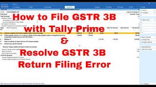 GSTR 3B in Tally Prime  How to Export GSTR 3B from Tally Prime  GSTR 3B Return Filing Error [upl. by Inalej]