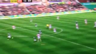 Asmir Begovic goal vs Southampton 2 11 2013 [upl. by Riobard]