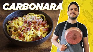 COME FARE gli SPAGHETTI ALLA CARBONARA  ricetta SEMPLICE e VELOCE [upl. by Lossa718]