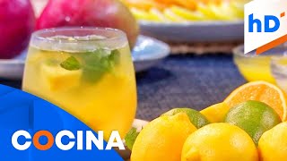 Receta para preparar una sangría blanca con mango  hoyDía  Telemundo [upl. by Omrellug]