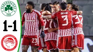 Panathinaikos vs Olympiacos 11  All Goals and Extended Highlights 2024 [upl. by Osmond]