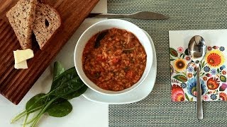 Rezept Scharfe rote Linsensuppe mit Spinat selber machen [upl. by Akirderf769]