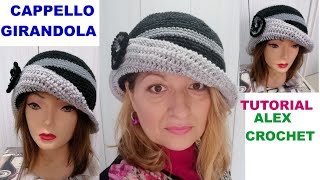 TUTORIAL CAPPELLO quotSPIRALEquot uncinetto facile Alex Crochet [upl. by Elleral222]