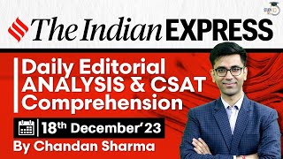 Indian Express Editorial Analysis by Chandan Sharma  18 December 2023  UPSC Current Affairs 2023 [upl. by Llener595]