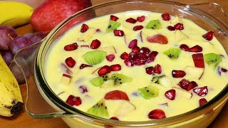 Fruit Custard Recipe  Easy Dessert Recipe  How To Make Fruit Custard At Home  Kanaks Kitchen [upl. by Fokos634]