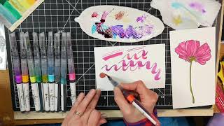 altenew watercolor brush marker review [upl. by Carlynne]