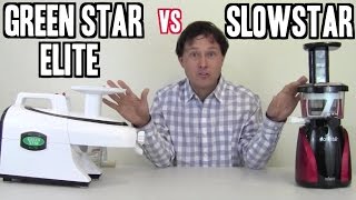 Green Star Elite GSE5000 vs Slowstar Cold Press Juicer Review [upl. by Bobine]