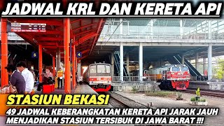 STASIUN TERSIBUK JAWA BARAT ‼️ JADWAL KRL COMMUTER LINE DAN KERETA API TERBARU 2024 STASIUN BEKASI [upl. by Trebo]