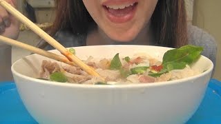 SassEsnacks ASMR Phở  Vietnamese Noodle Soup  Eating Sounds  Whispers [upl. by Llebanna]