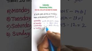 Calender Tricks  Calender Reasoning Tricks Reasoning Tricks SSC CGL RRB NTPC Exams shorts [upl. by Lietman]