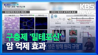 “구충제 ‘밀테포신’ 암 세포 생존 방해 원리 규명”  KBS 20211115 [upl. by Ailev]