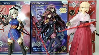 FateGrand Order Okita Souji vs Miyamoto Musashi vs Scathach Prize Figure [upl. by Dinan991]