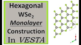 VESTA Software  Build Hexagonal WSe2 Monolayer [upl. by Nytsirhc410]