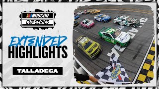 NASCAR Official Extended Highlights  Talladega ends in threewide photo finish [upl. by Atilehs727]