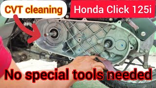 Honda Click 125i CVT Cleaning Tagalog Tutorial 2024 no special tools needed [upl. by Yesnik123]