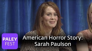 American Horror Story  Lily Rabe On Musical Breaks and Sarah Paulson on Lana Winters [upl. by Lotti194]