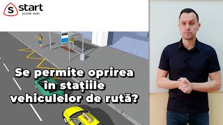 Se permite oprirea în stațiile vehiculelor de rută 🚌  Școala Auto START Chișinău [upl. by Adroj]