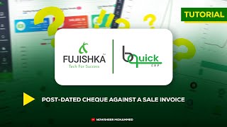 HOW TO POST A CUSTOMERS POSTDATED CHEQUE AGAINST A SALE INVOICE  FUJISHKA ERP [upl. by Eenwat]