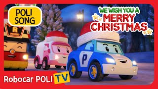 ♫ We wish you a Merry Christmas  Robocar POLI  Chistmas Carol [upl. by Devina]