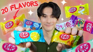 I Tried 20 Different KitKat Flavours From Japan [upl. by Saffian]