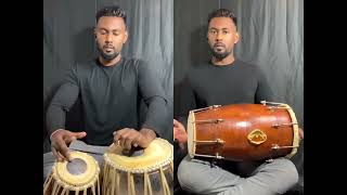 Tabla and dholak combination grooves  Aravinda Tedjai [upl. by Suoicserp]