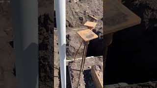 Piped for sump pump plumbing construction shortsvideo [upl. by Annahtur839]