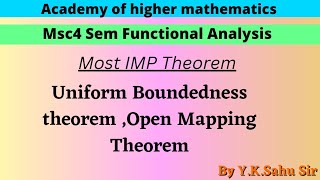 Uniform Boundedness Theorem [upl. by Orlando]