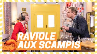 Raviole ouverte de céleri aux scampis curry et lait de coco 🦐  Foodgasm  Max amp Fanny [upl. by Theodora]