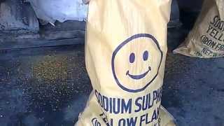 yellow flakes sodium sulphide [upl. by Bambie]