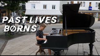 Playing Sad Piano Song in Public  PAST LIVES by BØRNS  Piano Cover by David Leon [upl. by Llebiram699]