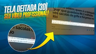 COMO FAZER TELA DEITADA NO AFTER EFFECTS TELA 3D [upl. by Vachil]